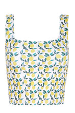 Load image into Gallery viewer, LA LIMONADA YELLOW COMPRESSION BOX TANK | LEMON PRINT
