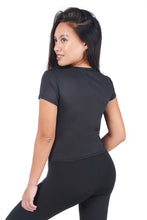 Load image into Gallery viewer, LA ACTIVA BLACK T- SHIRT | ESSENTIALS
